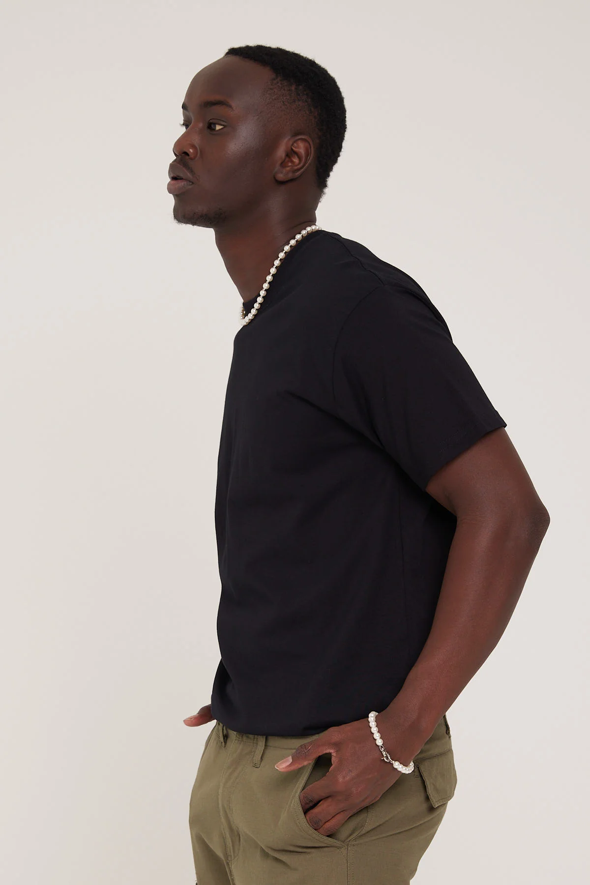 As Colour Staple Organic Tee Black - Image 4