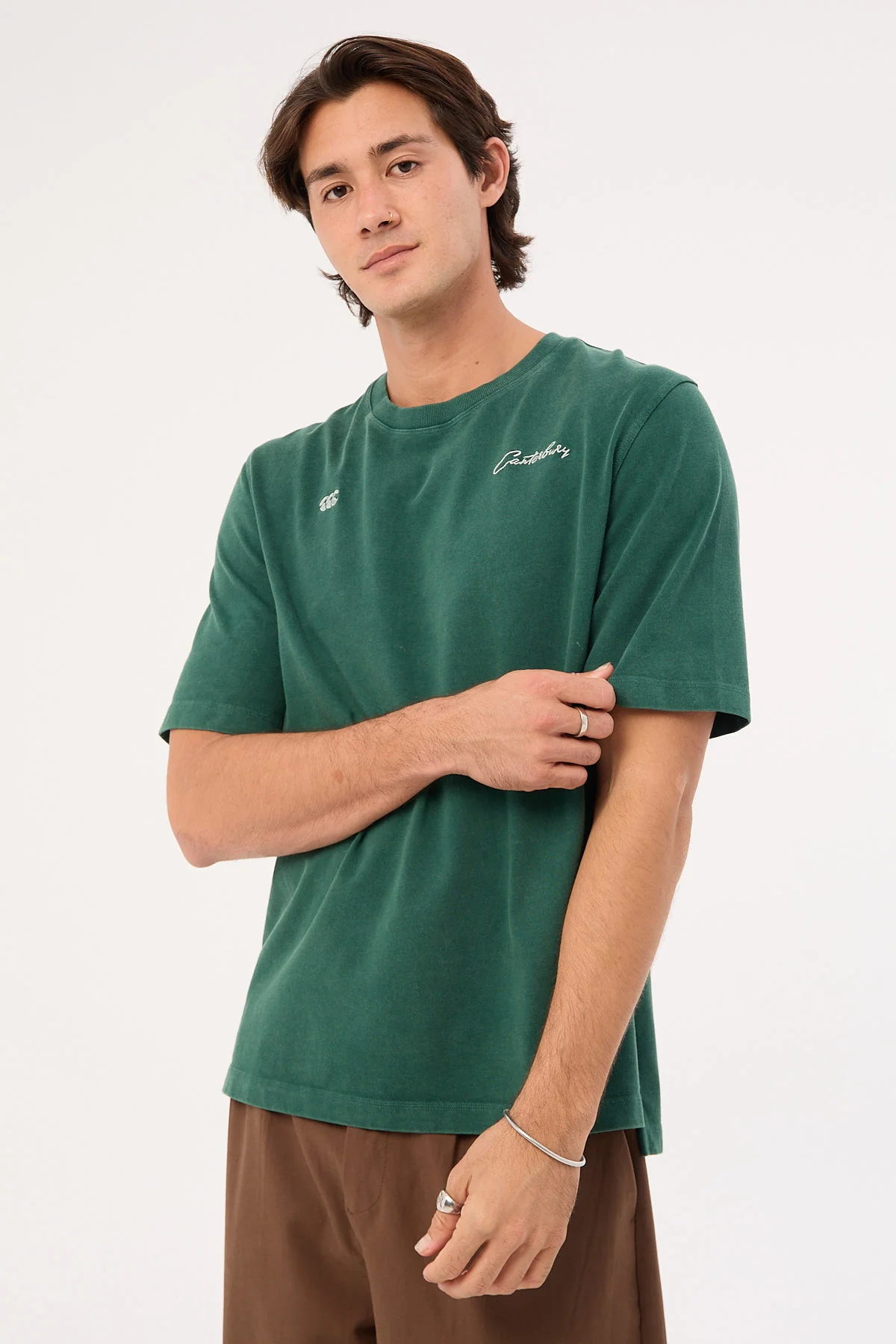 Canterbury CCC Script Washed T-shirt AM Forest - Image 3