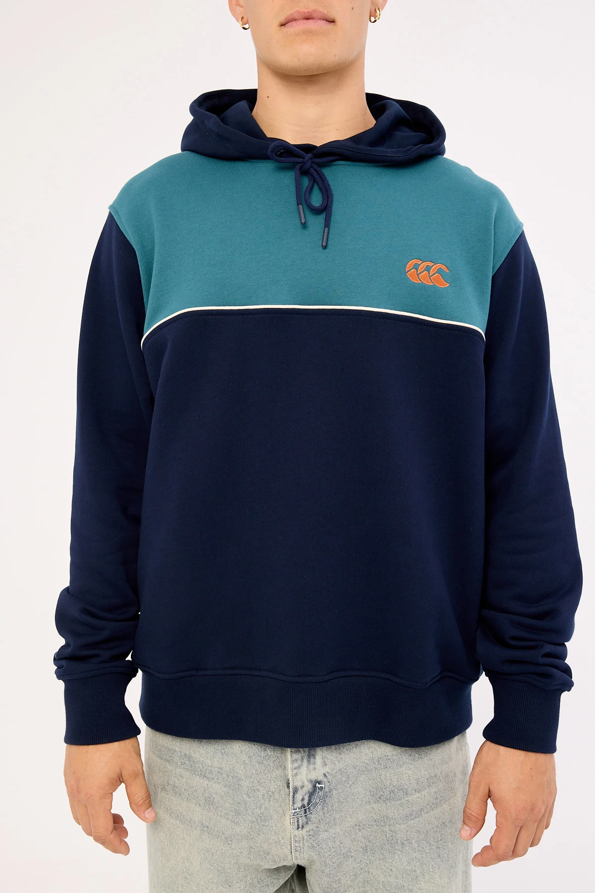 Canterbury Heritage Panelled Hoodie Navy - Image 6