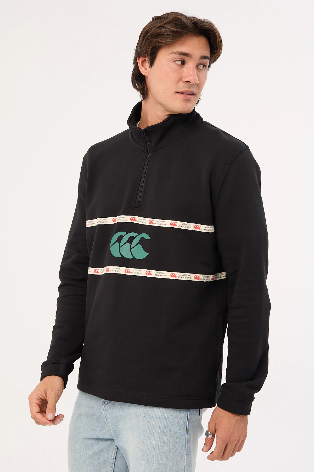 Canterbury M Heritage Quarter Zip Jet Black - Image 3