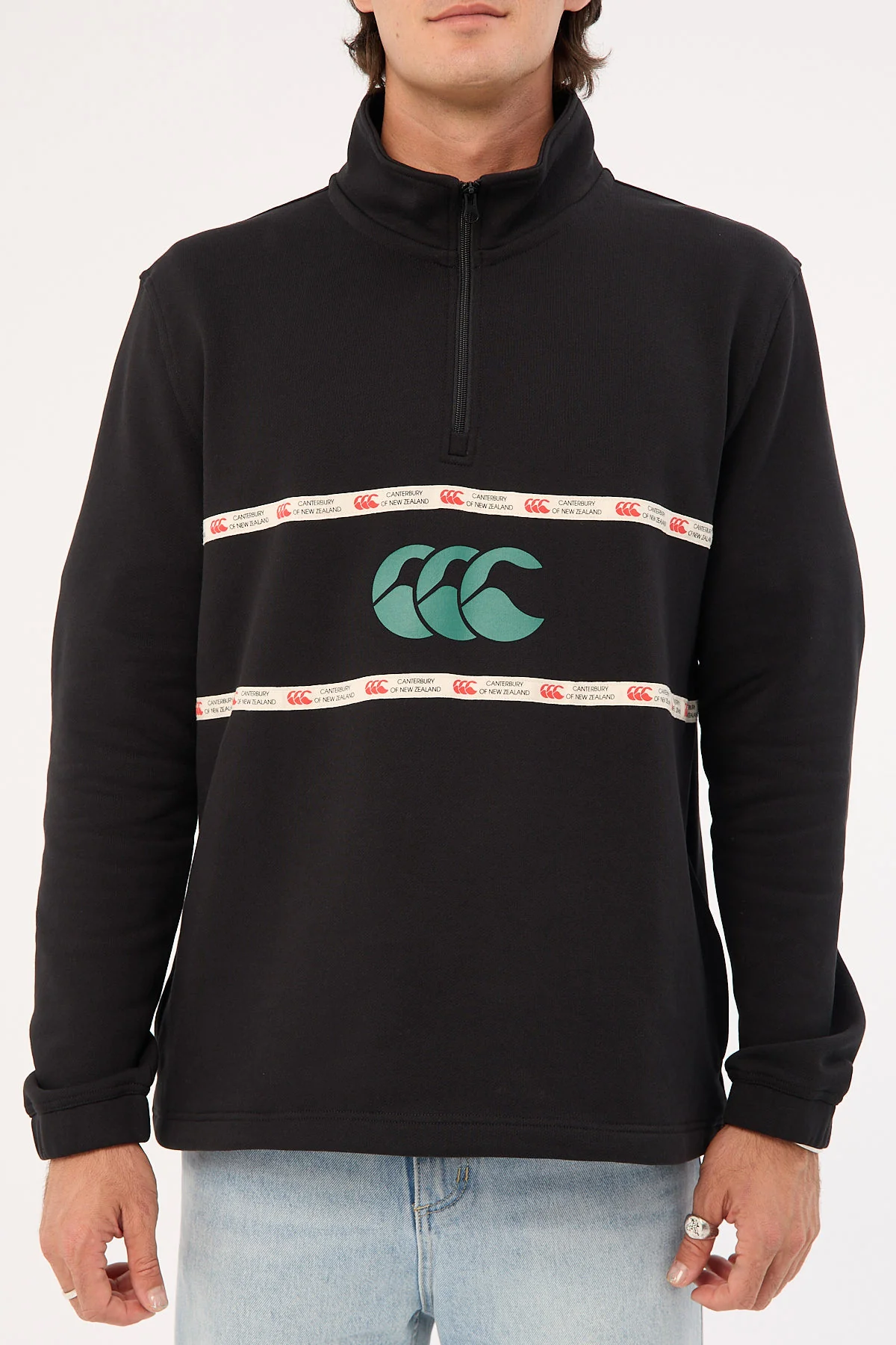 Canterbury M Heritage Quarter Zip Jet Black - Image 8