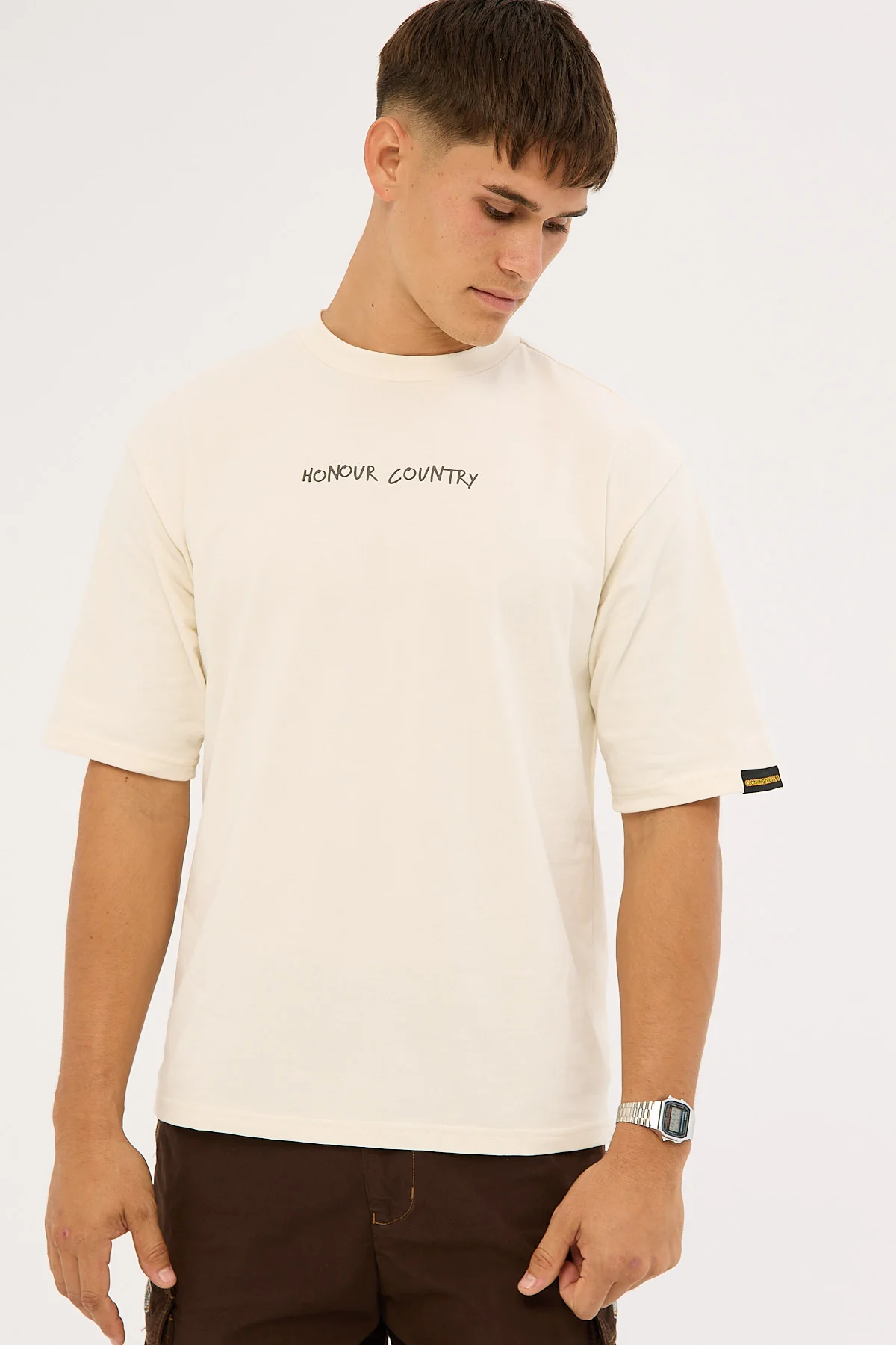 Clothing The Gaps Handwritten Honour Country Tee Ecru - Image 10