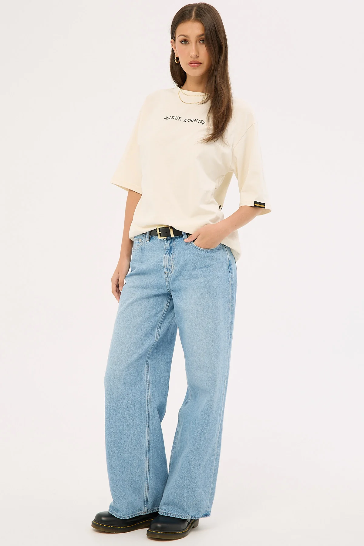 Clothing The Gaps Handwritten Honour Country Tee Ecru - Image 8