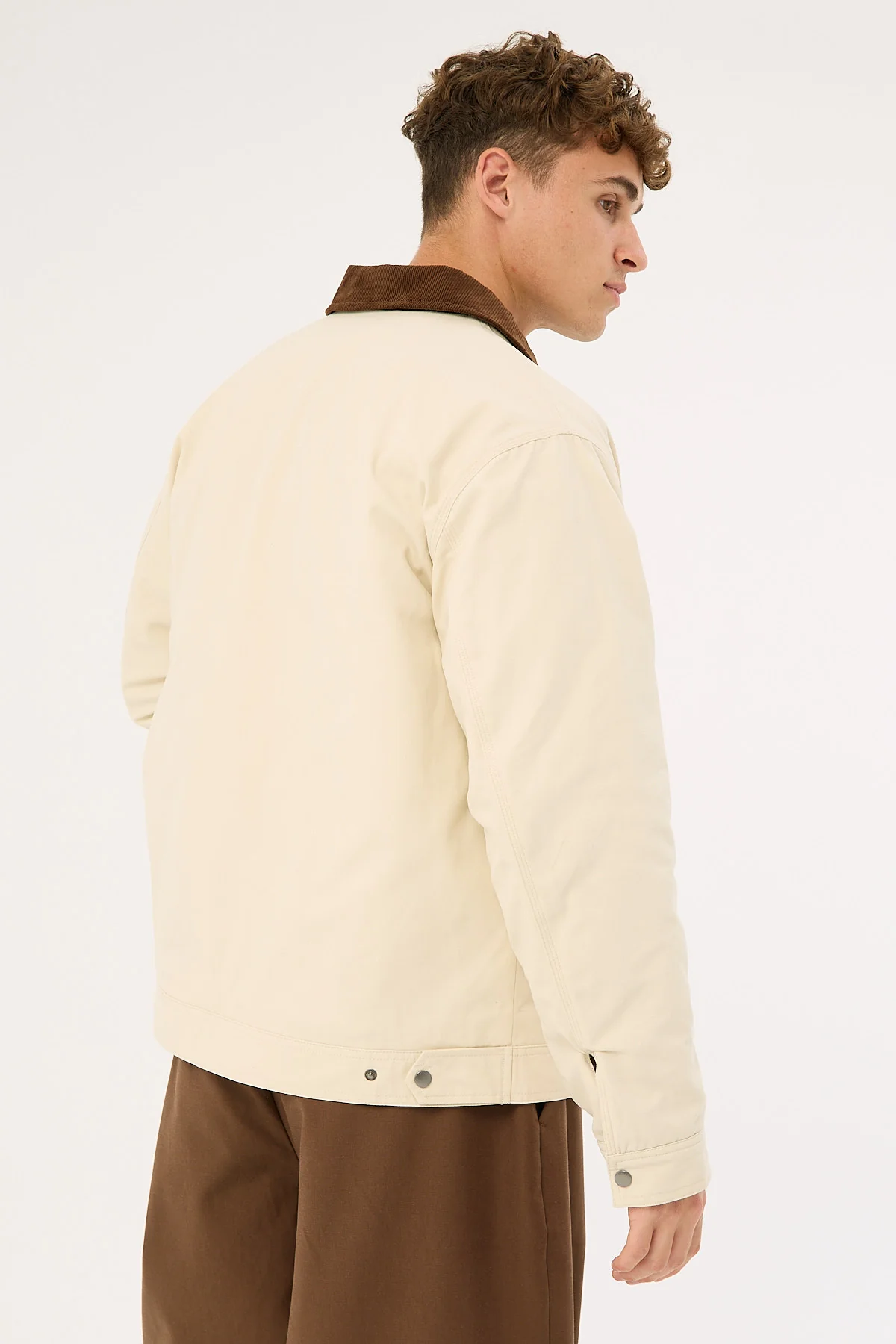 Common Need Ridgeway Harrington Jacket Off White/Brown - Image 4