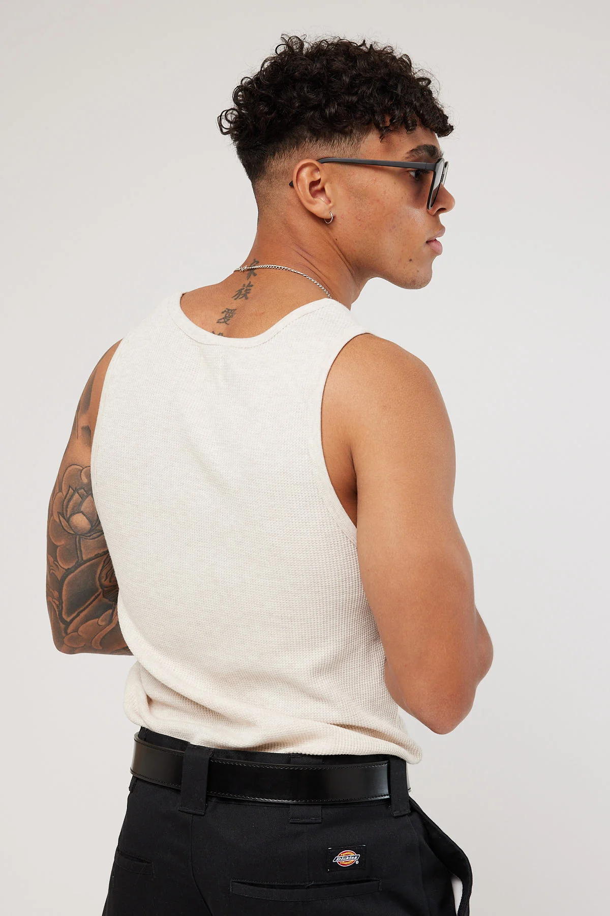 Common Need Waffle Singlet Oat Marle - Image 5