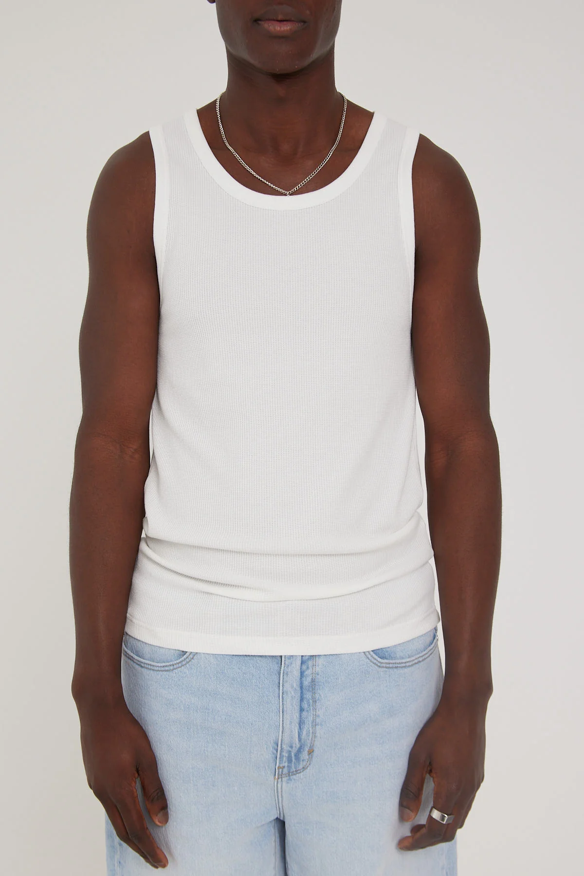 Common Need Waffle Singlet White - Image 8