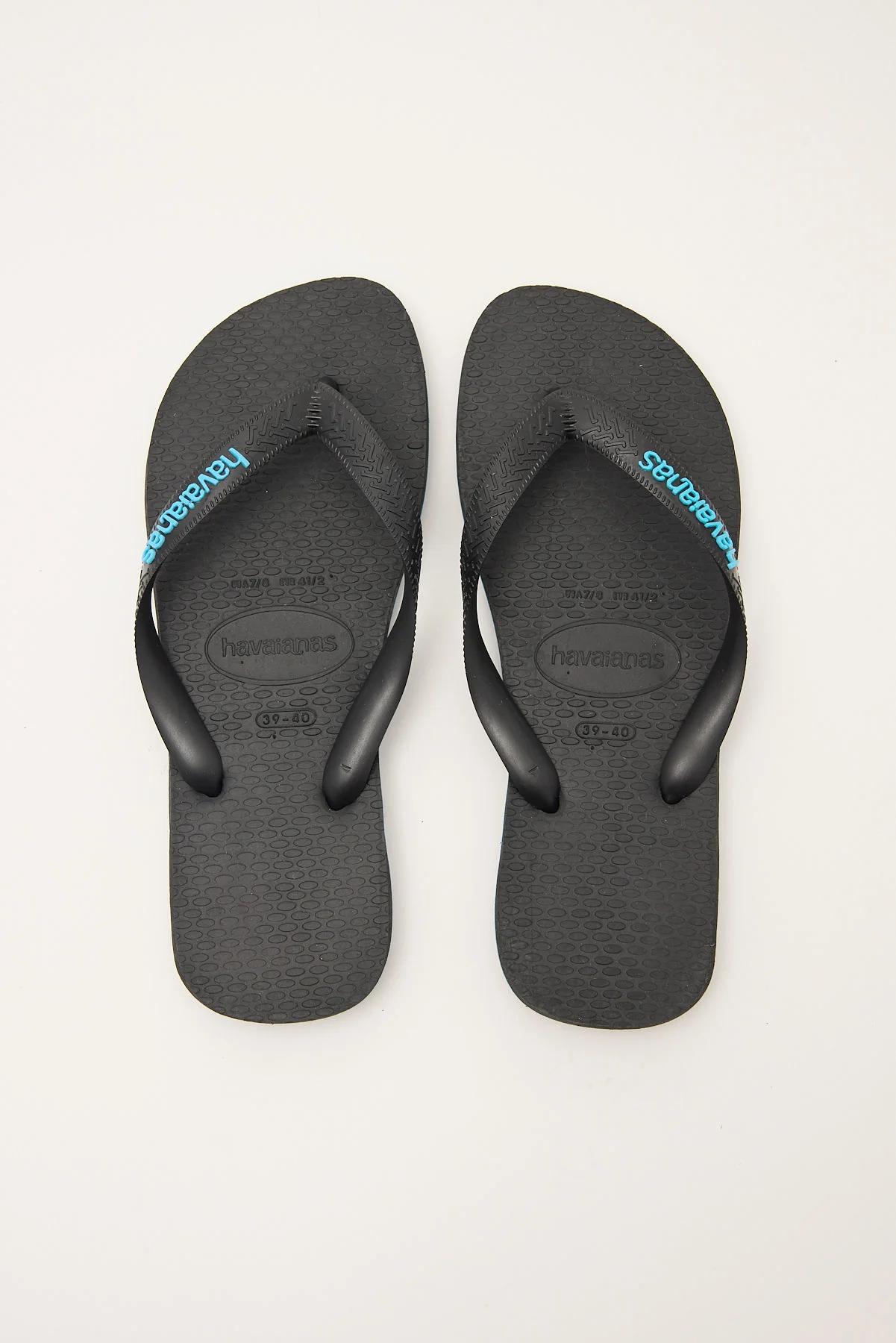 Havaianas Rubber Logo Black/Turquoise - Image 3