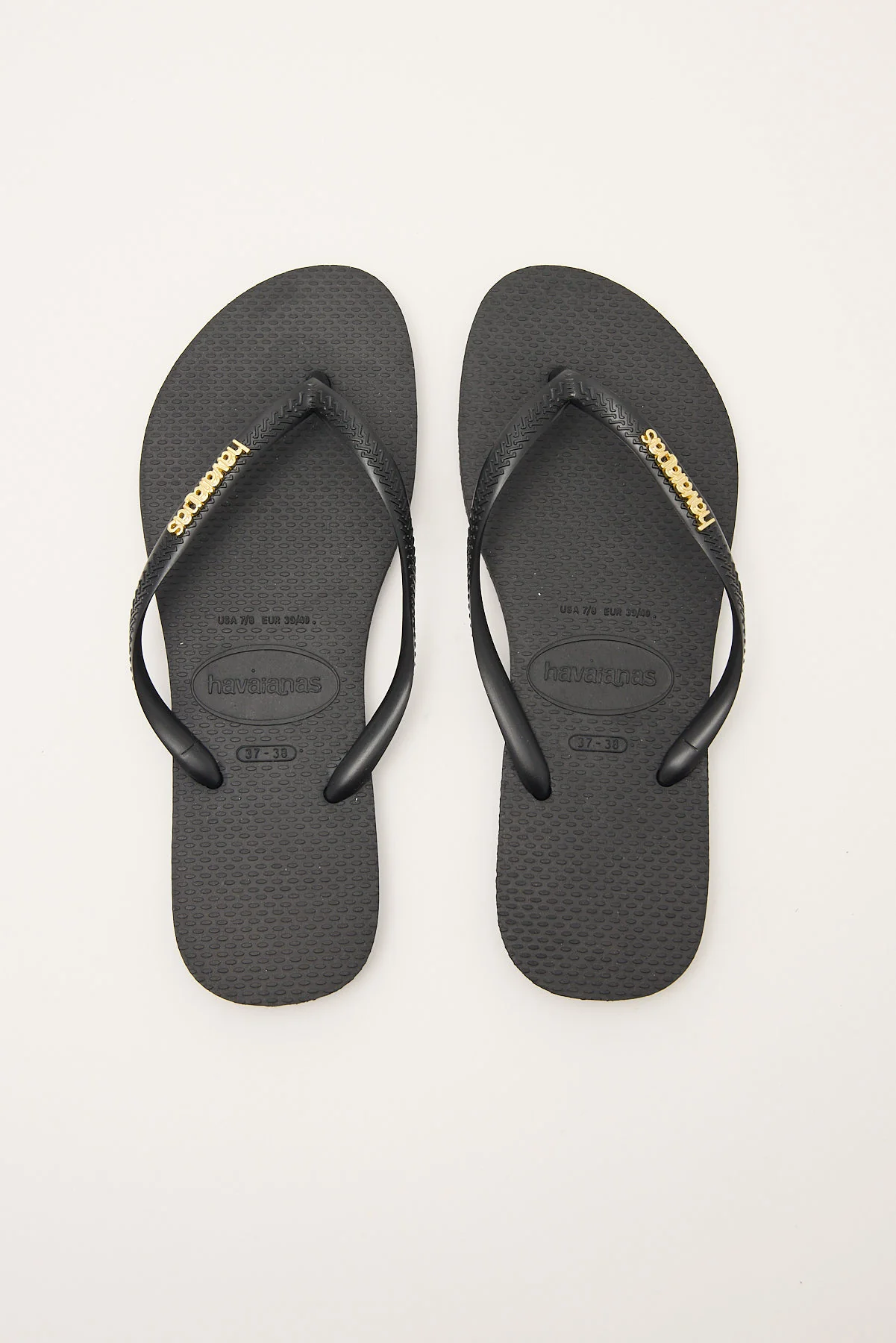 Havaianas Slim Metal Logo Black/Gold - Image 3