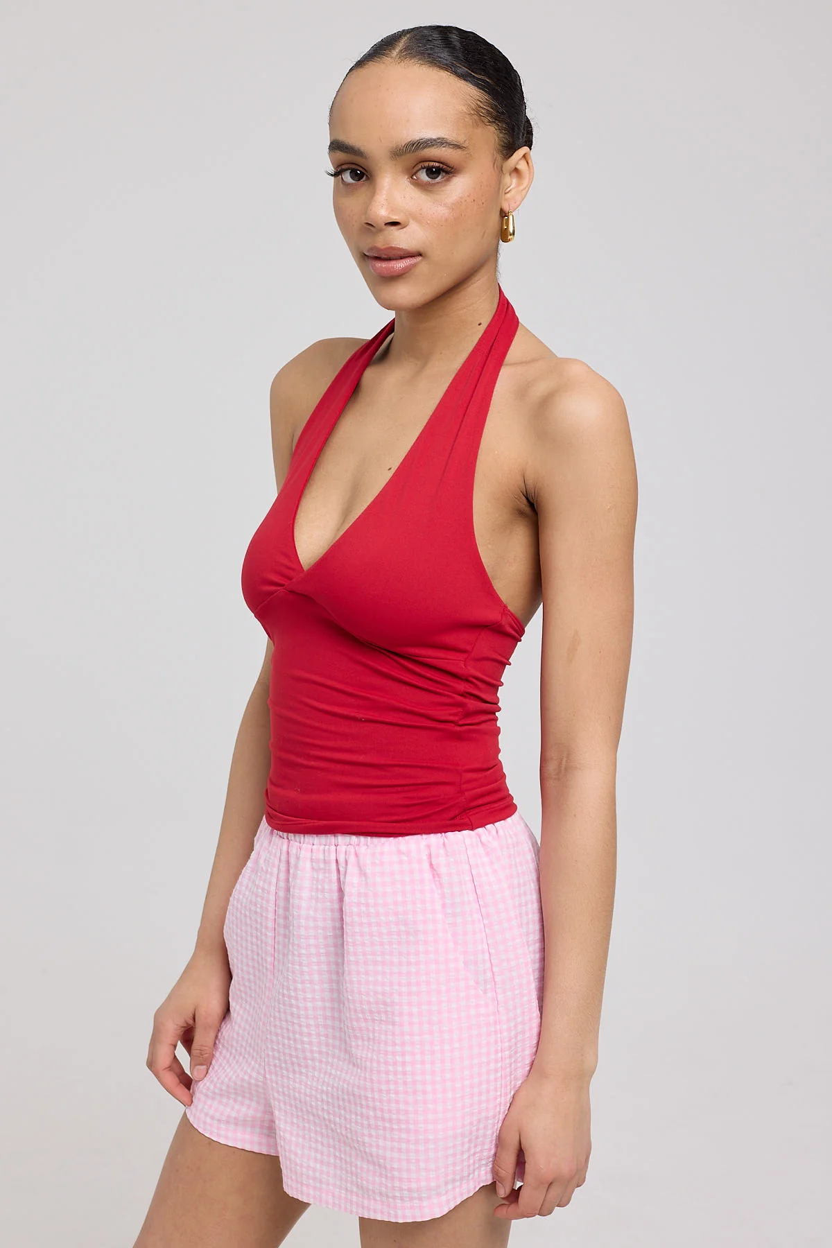 L&t Sylvia Halter Top Cherry Red - Image 3