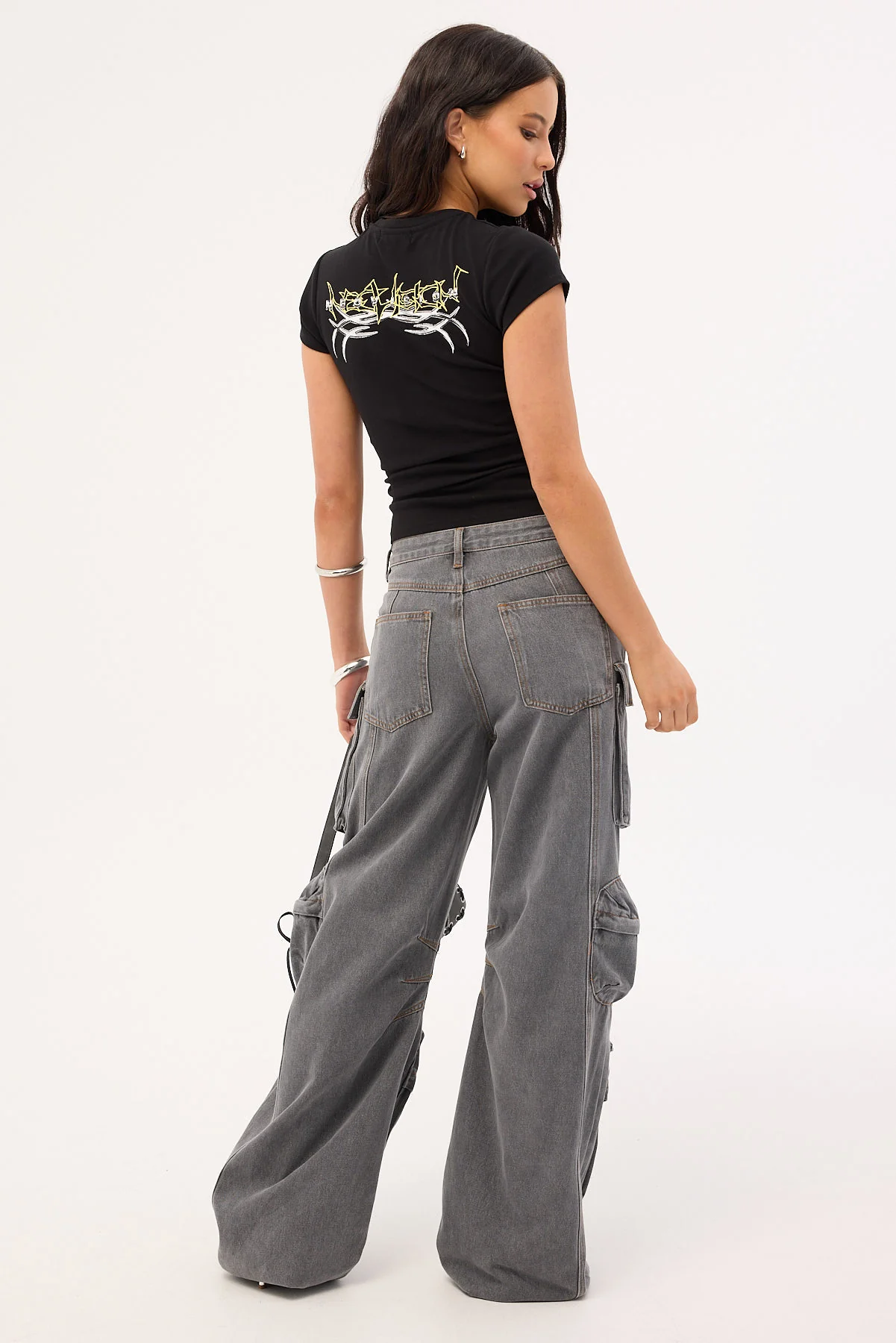 Lioness Smokeshow Jean Washed Grey - Image 5