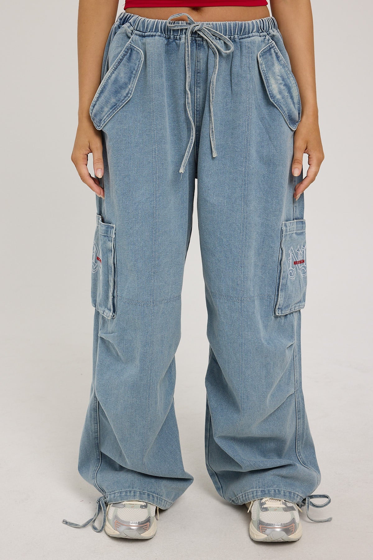 Neovision Shadow Realm Wide Leg Pant Light Blue Denim - Image 8