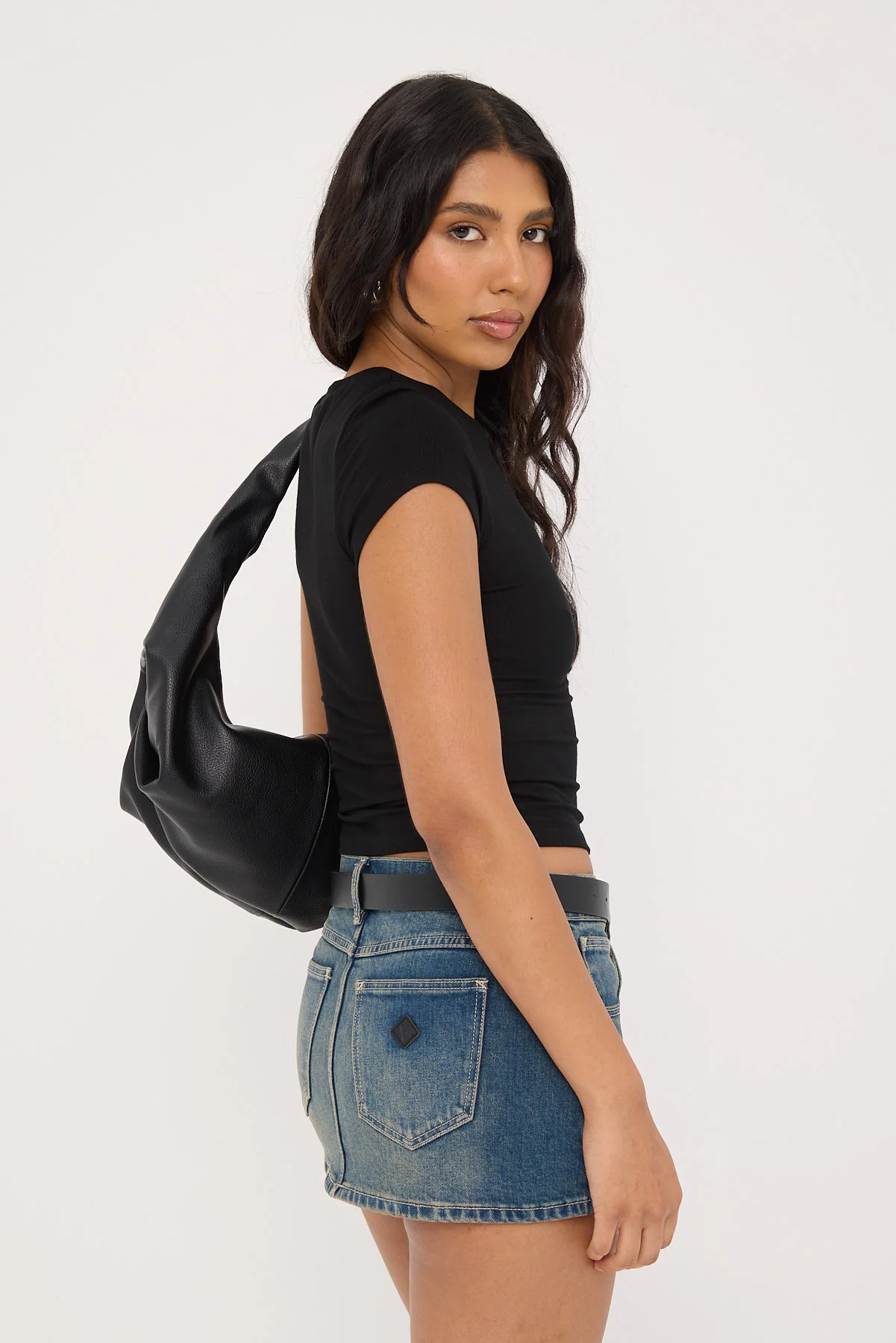 Perfect Stranger Cap Sleeve Tee Black - Image 4