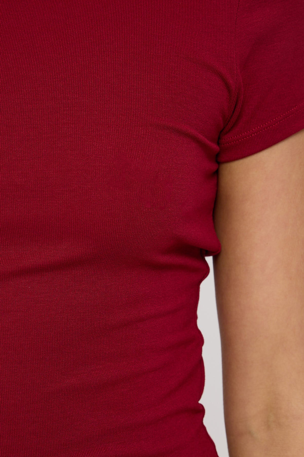 Perfect Stranger Cap Sleeve Tee Wine - Image 9