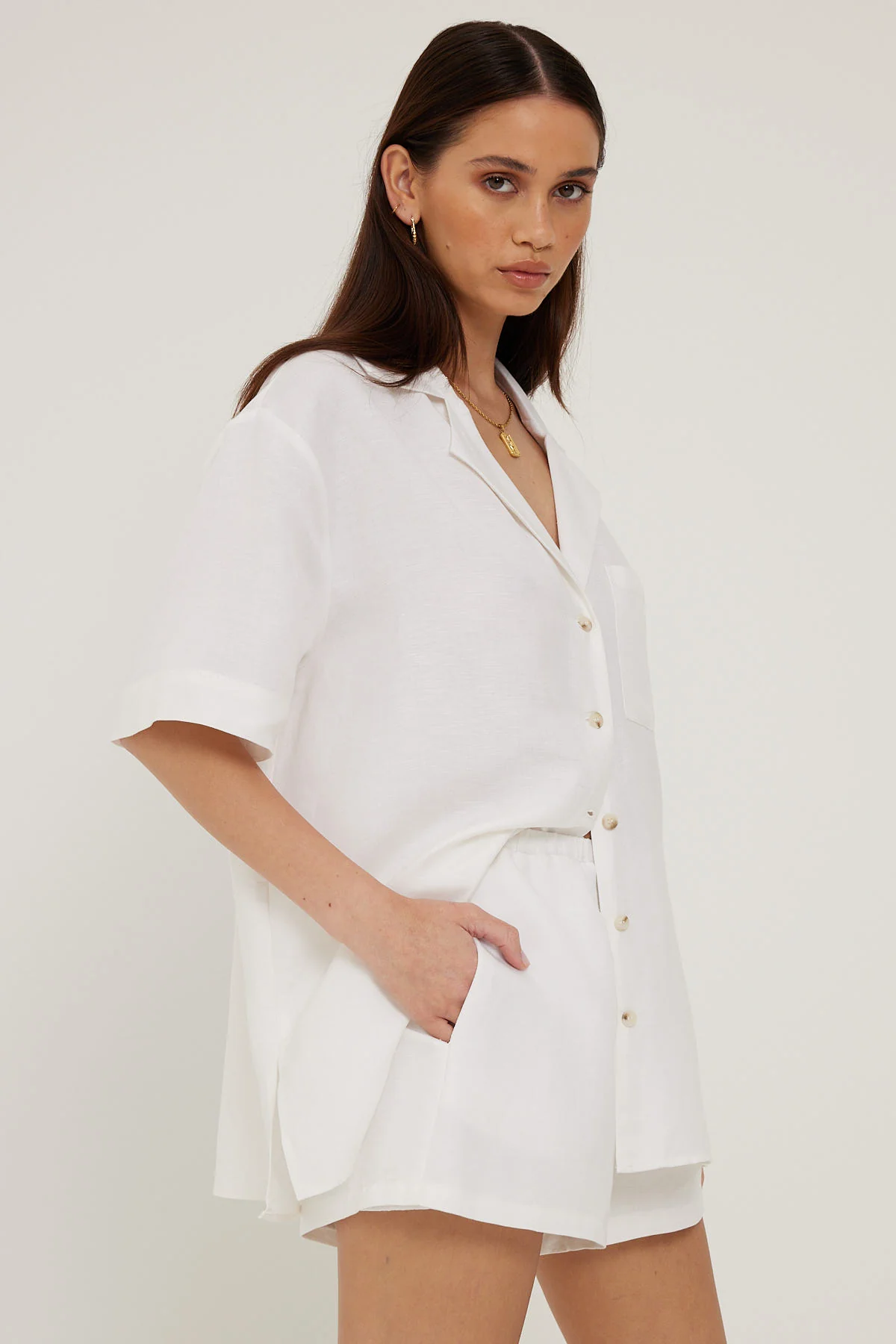 Perfect Stranger Summer Time Beach Short White - Image 4