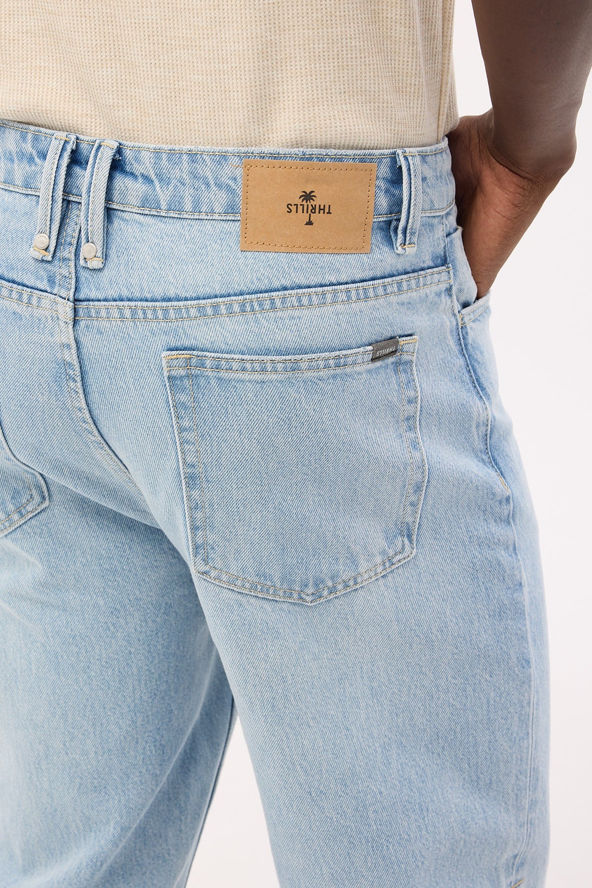 Thrills Slacker Denim Jean Ash Blue - Image 6