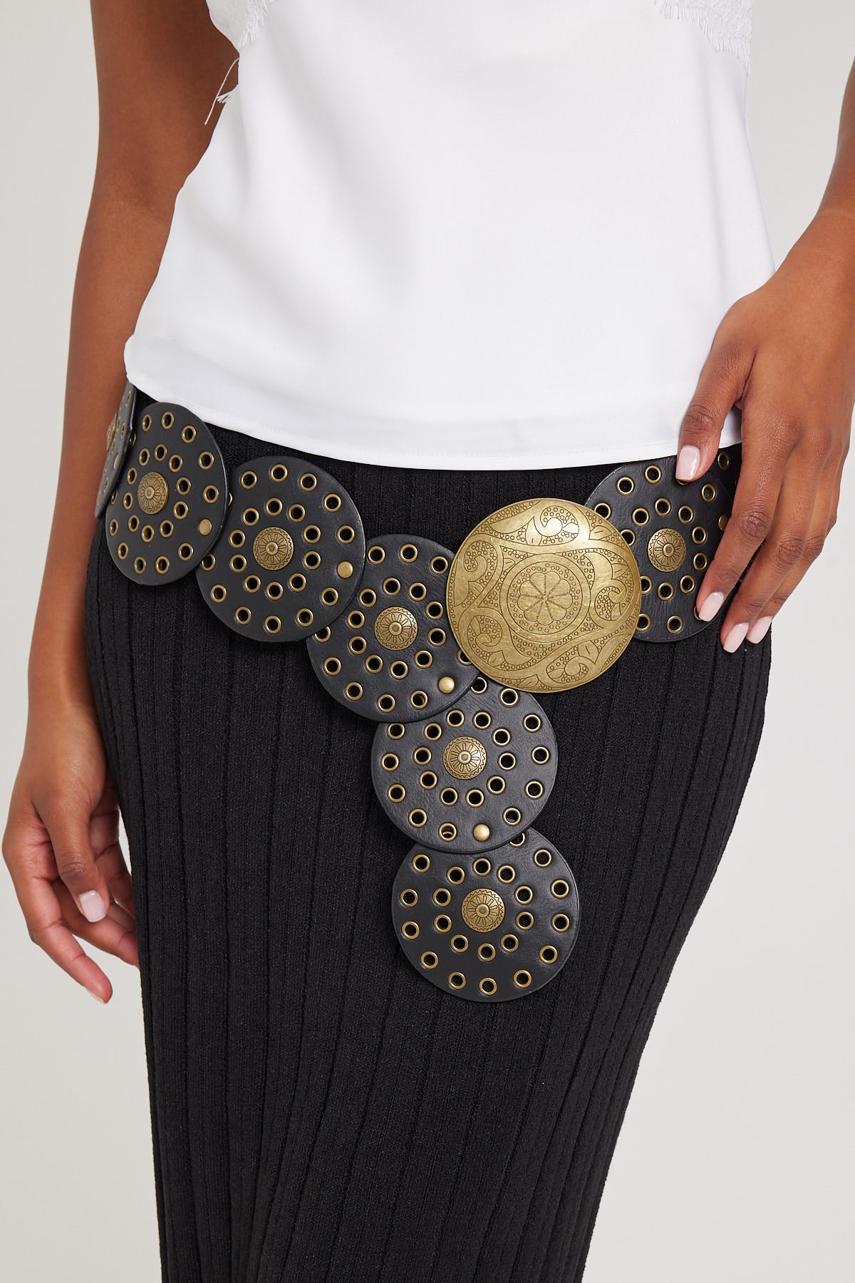 Token Saloon Disk Belt Brown/Gold - Image 4
