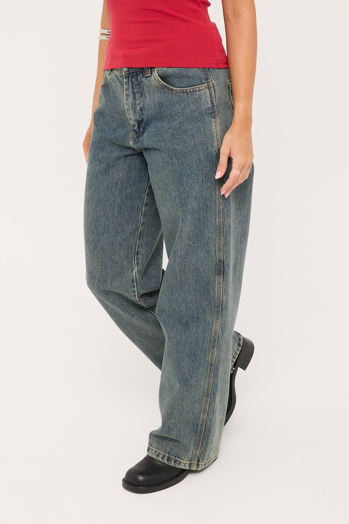 Worship Be Cool Sloucher Jean Blue Haze - Image 4