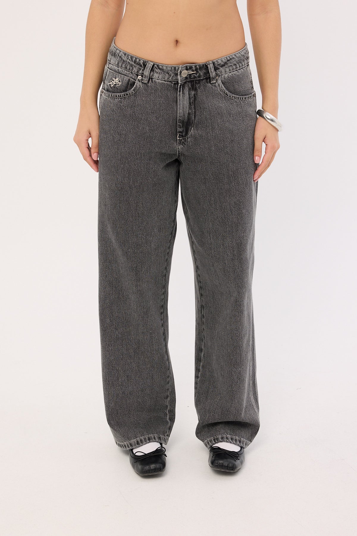 Worship Eternal Sloucher Jean Raged Grey Black - Image 7