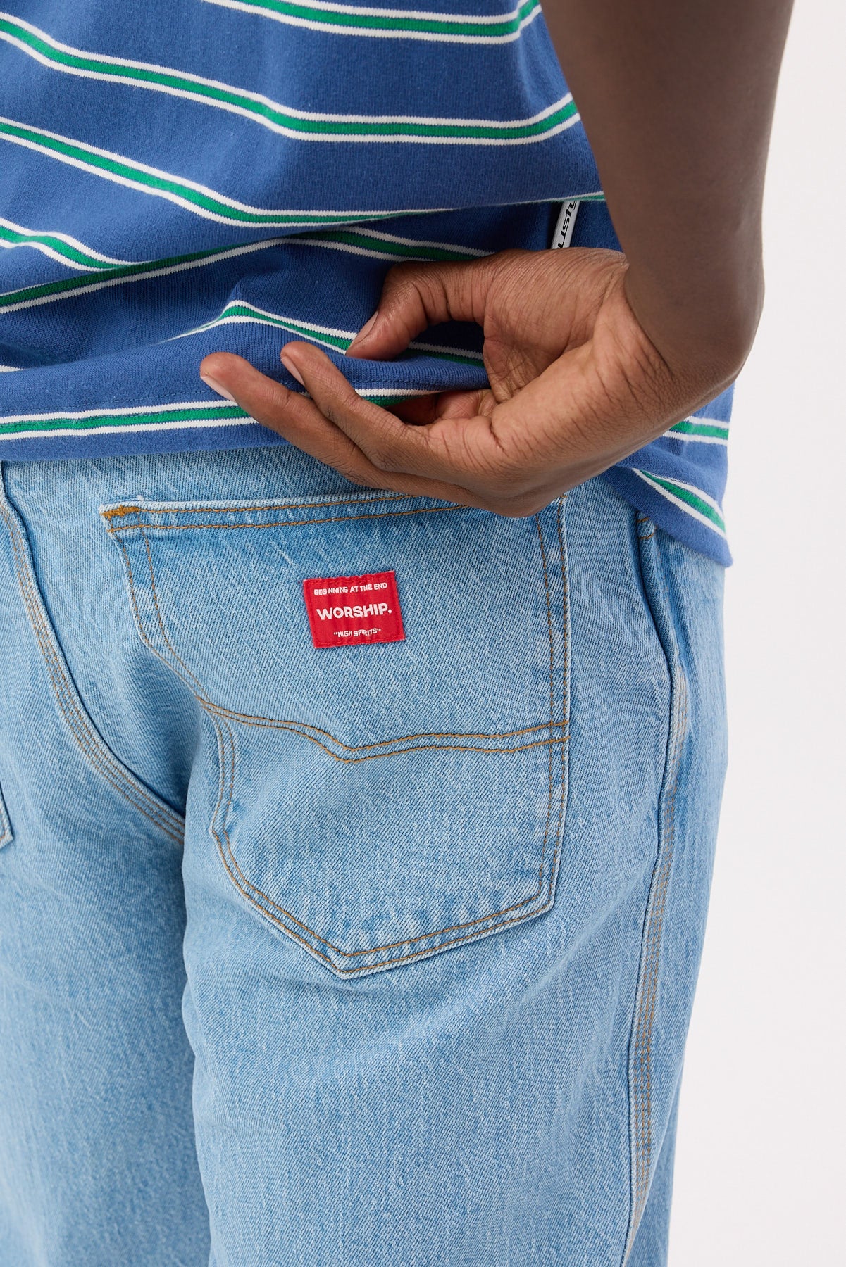 Worship Lounger Jean Electric Fade Blue - Image 6