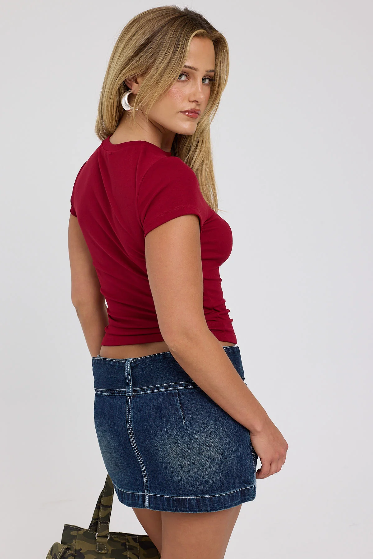 Worship Misbehave Micro Skirt Dirty Midnight Blue - Image 5