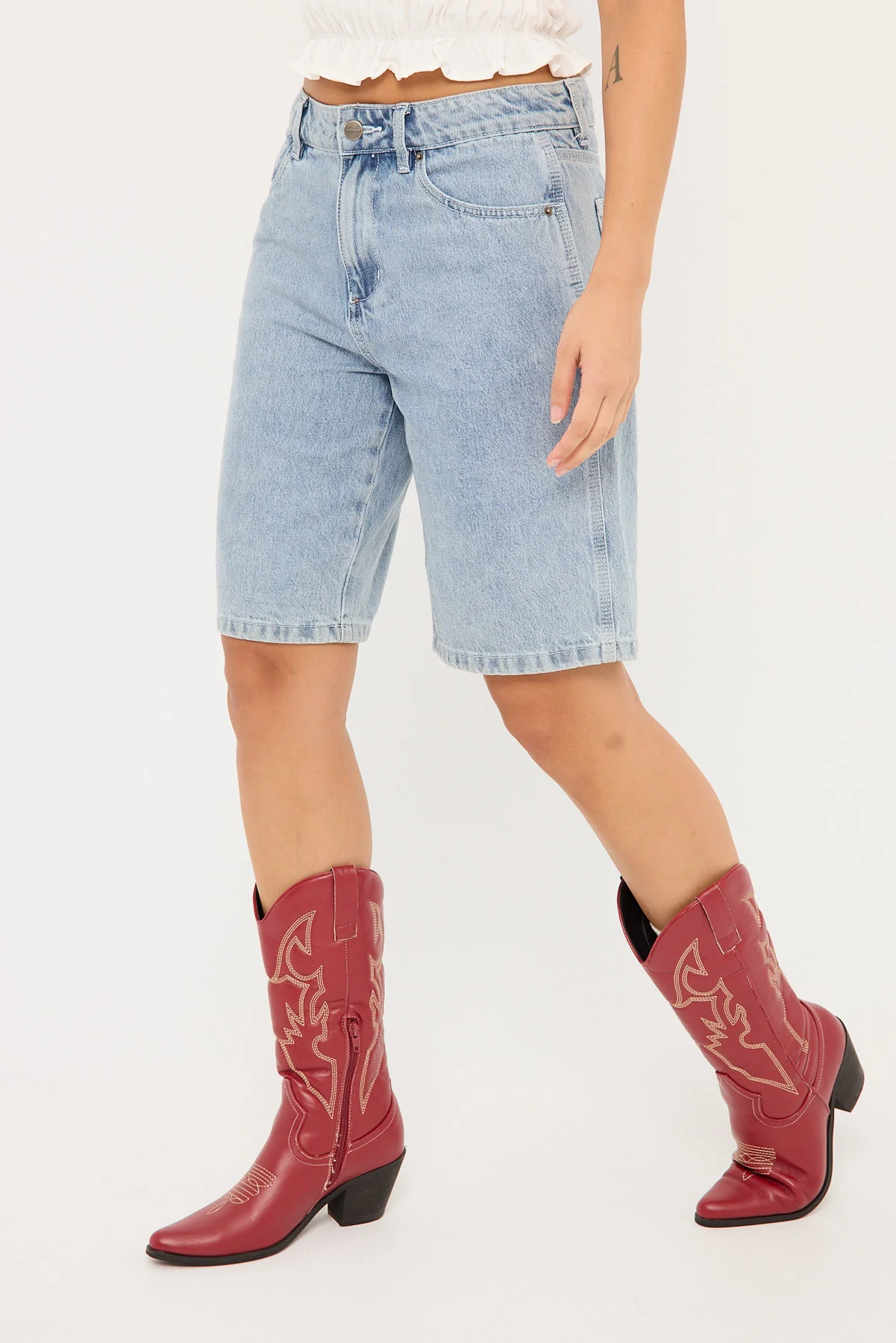 Worship Fuzz Guy Carpenter Denim Short Spirit Blue - Image 5