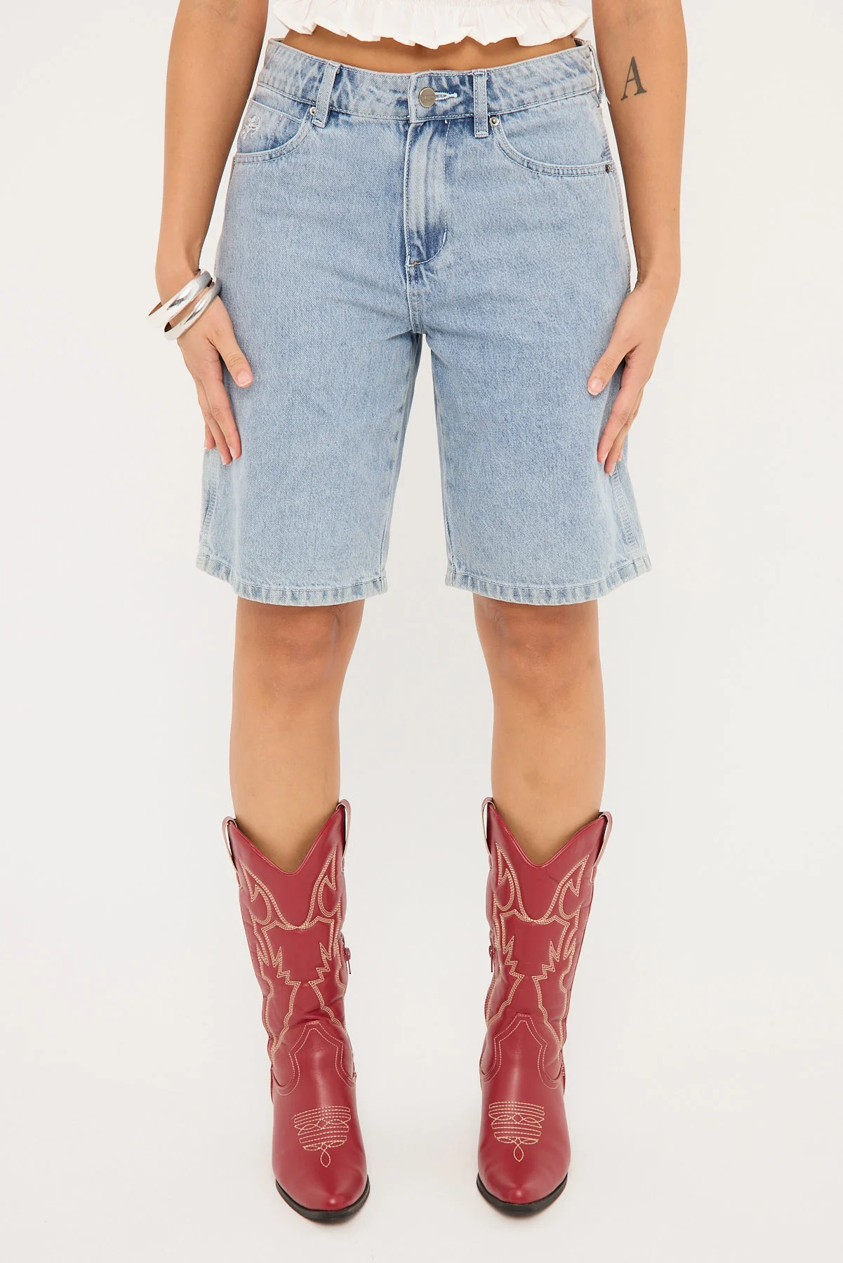 Worship Fuzz Guy Carpenter Denim Short Spirit Blue - Image 6